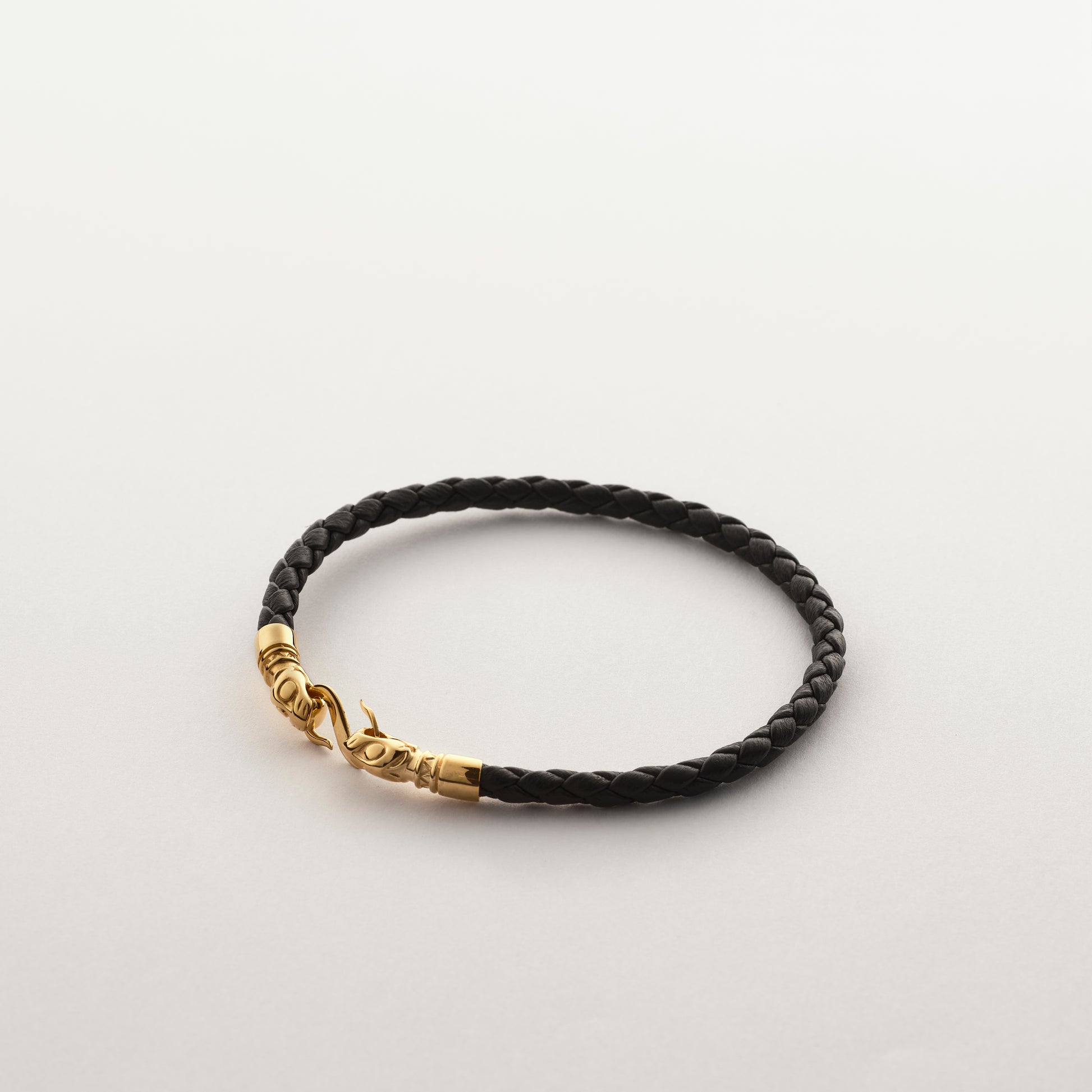 Wolf head leather bracelet