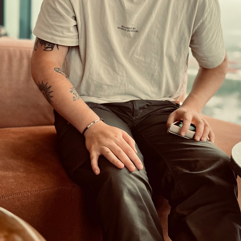 Wolf head leather bracelet