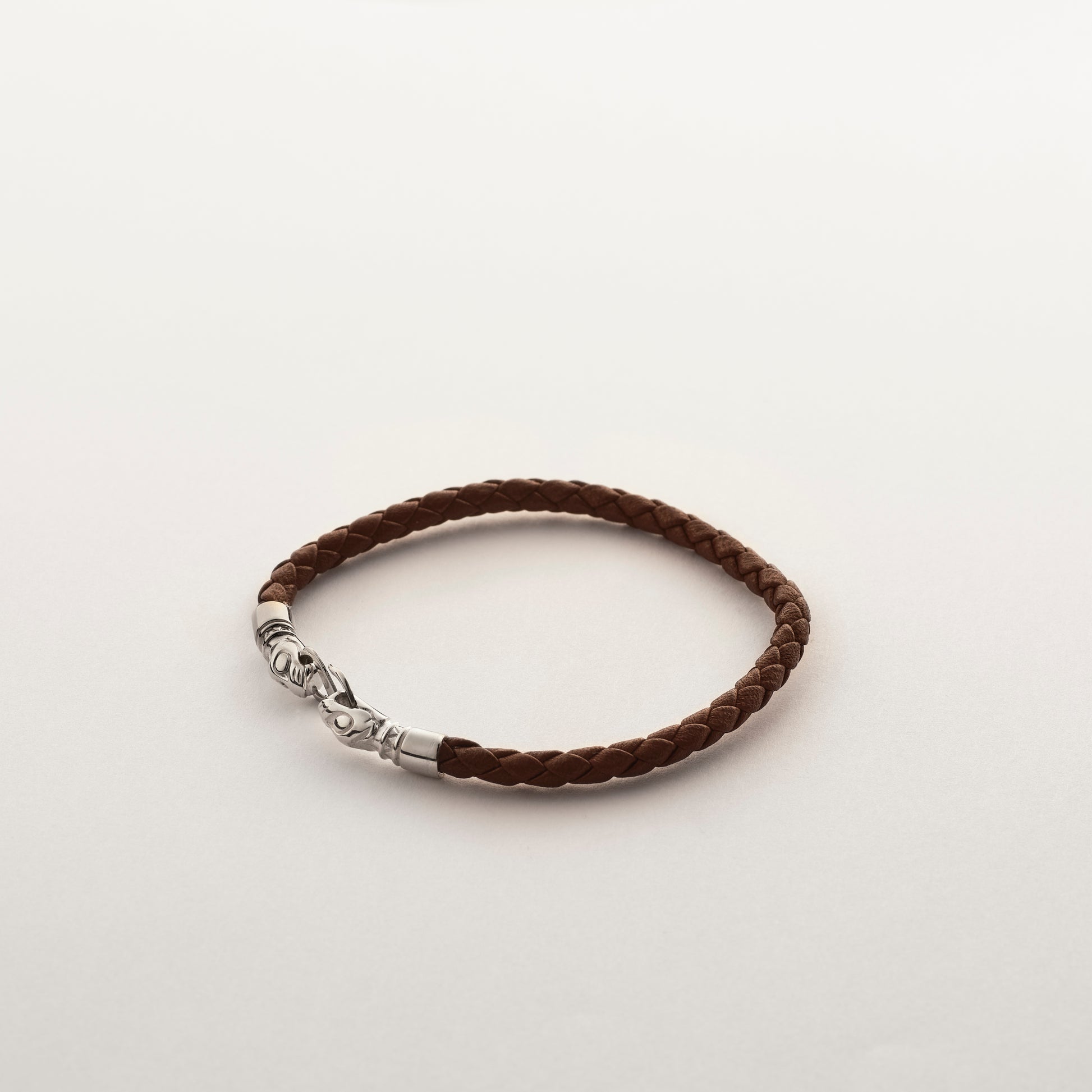 Wolf head leather bracelet