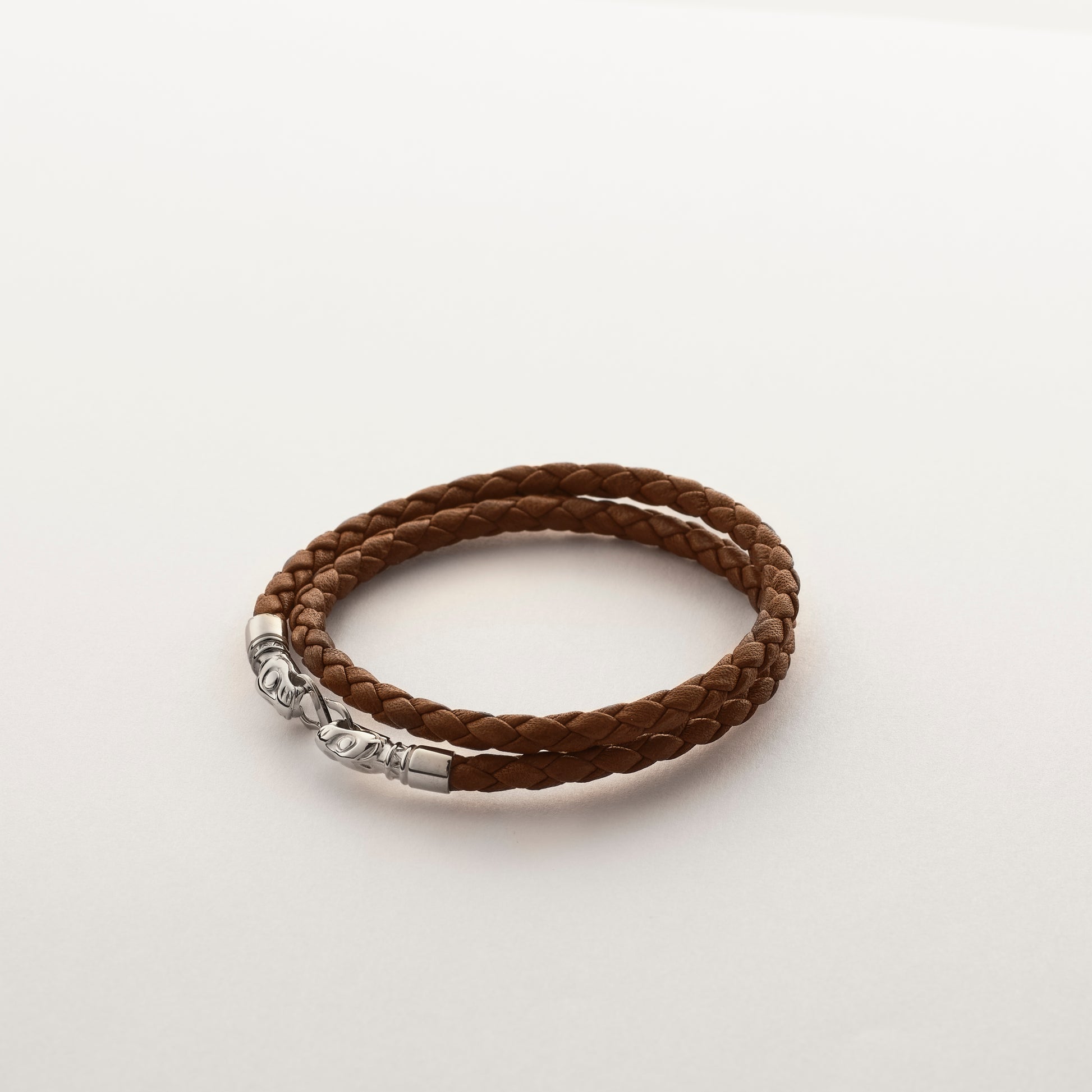 Wolf head leather bracelet